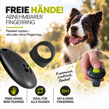 Finger Clicker für Hunde & Katzen mit abnehmbarem Fingerring | ASCO