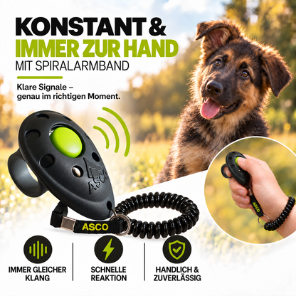 Finger Clicker mit Spiralarmband für Hunde & Katzen | ASCO