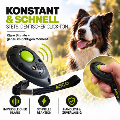 Premium Clicker für Hunde & Katzen – Profi Clicker für Clickertraining | ASCO