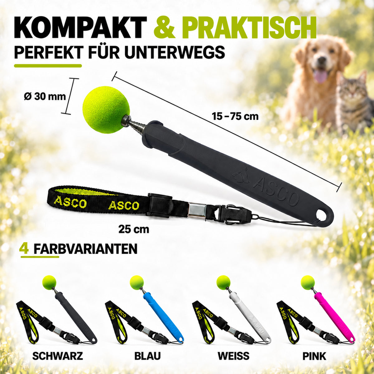 Target Stick für Hunde & Katzen mit Softball | ASCO