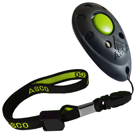Premium Clicker für Hunde & Katzen mit elastischer Handschlaufe | ASCO