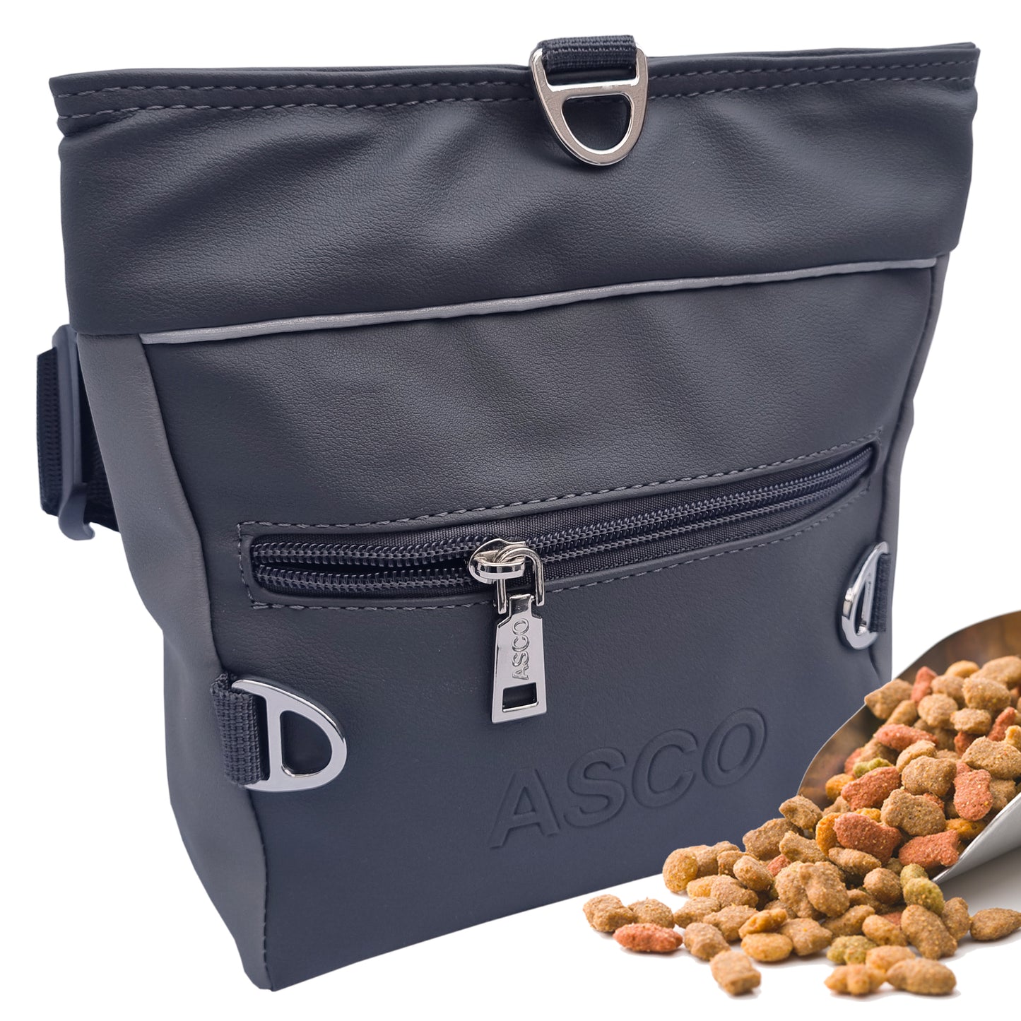 ASCO Leckerlitasche für Hunde mit Einhand-Schnappverschluss