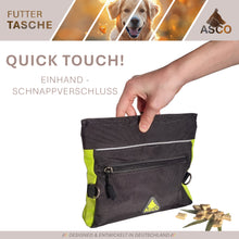 ASCO Futterbeutel mit Einhand-Schnappverschluss, Leckerlibeutel 20x20 cm, QuickTouch Leckerlietasche